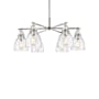 Innovations Lighting Newton Bell 6 Light 26" Wide Chandelier Polished Nickel / Clear