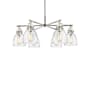 Innovations Lighting Newton Bell 6 Light 26" Wide Chandelier Polished Nickel / Seedy