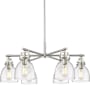 Innovations Lighting Newton Bell 6 Light 26" Wide Chandelier Satin Nickel / Clear