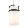 Innovations Lighting Pilaster 9" Wide Mini Pendant Matte Black / Matte White
