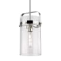 Innovations Lighting Pilaster 9" Wide Mini Pendant Polished Nickel / Clear