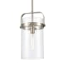 Innovations Lighting Pilaster 9" Wide Mini Pendant Satin Nickel / Clear