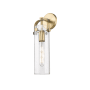 Innovations Lighting Pilaster 5" Tall Wall Sconce Brushed Brass / Seedy