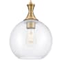 Innovations Lighting Astor 10" Wide Cord Hung Mini Pendant with Clear Glass Shade Brushed Brass