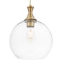 Innovations Lighting Astor 12" Wide Cord Hung Pendant with Clear Glass Shade Brushed Brass