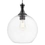 Innovations Lighting Astor 12" Wide Cord Hung Pendant with Clear Glass Shade Matte Black