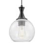 Innovations Lighting Astor 8" Wide Cord Hung Mini Pendant with Clear Glass Shade Matte Black