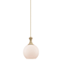 Innovations Lighting Astor 8" Wide Mini Pendant Brushed Brass / Matte White