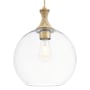 Innovations Lighting Astor 12" Wide Rope Detailed Cord Hung Pendant with Clear Glass Shade Brushed Brass