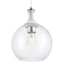 Innovations Lighting Astor 10" Wide Rope Detailed Cord Hung Mini Pendant with Clear Glass Shade Polished Nickel