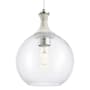 Innovations Lighting Astor 10" Wide Rope Detailed Cord Hung Mini Pendant with Clear Glass Shade Satin Nickel