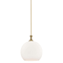 Innovations Lighting Astor 14" Wide Pendant Brushed Brass / Matte White