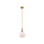 Innovations Lighting Astor 8" Wide Mini Pendant Brushed Brass / Matte White
