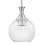 Innovations Lighting Astor 8" Wide Mini Pendant with Clear Glass Shade Satin Nickel