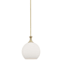 Innovations Lighting Astor 12" Wide Pendant Brushed Brass / Matte White