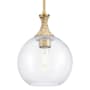 Innovations Lighting Astor 10" Wide Rope Detailed Mini Pendant with Clear Glass Shade Brushed Brass