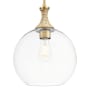 Innovations Lighting Astor 12" Wide Rope Detailed Pendant with Clear Glass Shade Brushed Brass