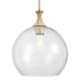 Innovations Lighting Astor 14" Wide Rope Detailed Pendant with Clear Glass Shade Brushed Brass
