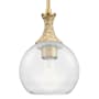 Innovations Lighting Astor 8" Wide Rope Detailed Mini Pendant with Clear Glass Shade Brushed Brass
