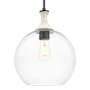 Innovations Lighting Astor 12" Wide Rope Detailed Pendant with Clear Glass Shade Matte Black