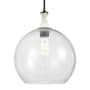 Innovations Lighting Astor 14" Wide Rope Detailed Pendant with Clear Glass Shade Matte Black