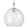 Innovations Lighting Astor 14" Wide Rope Detailed Pendant with Clear Glass Shade Polished Nickel
