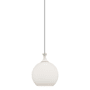Innovations Lighting Astor 12" Wide Pendant Satin Nickel / Matte White