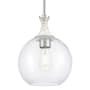 Innovations Lighting Astor 10" Wide Rope Detailed Mini Pendant with Clear Glass Shade Satin Nickel