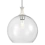 Innovations Lighting Astor 14" Wide Rope Detailed Pendant with Clear Glass Shade Satin Nickel