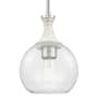 Innovations Lighting Astor 8" Wide Rope Detailed Mini Pendant with Clear Glass Shade Satin Nickel