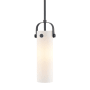 Innovations Lighting Pilaster II Cylinder 5" Wide Mini Pendant Matte Black / Matte White