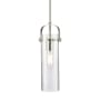 Innovations Lighting Pilaster II Cylinder 5" Wide Mini Pendant Polished Nickel / Seedy
