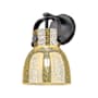 Innovations Lighting Pilaster II Bell 1 Light 10" Tall Wall Sconce Matte Black / Mercury
