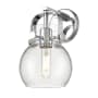 Innovations Lighting Pilaster II Sphere 1 Light 10" Tall Wall Sconce Polished Chrome / Seedy