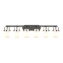 Innovations Lighting Pilaster II Cylinder 6 Light 44" Wide Vanity Light Matte Black / Matte White