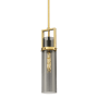 Innovations Lighting Utopia 5" Wide Mini Pendant Brushed Brass / Plated Smoke