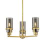 Innovations Lighting Utopia 3 Light 22" Wide Multi Light Pendant Brushed Brass / Plated Smoke