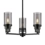 Innovations Lighting Utopia 3 Light 22" Wide Multi Light Pendant Matte Black / Plated Smoke