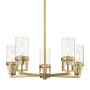 Innovations Lighting Utopia 5 Light 28" Wide Chandelier Brushed Brass / Clear