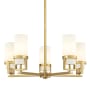 Innovations Lighting Utopia 5 Light 28" Wide Chandelier Brushed Brass / Matte White
