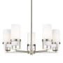 Innovations Lighting Utopia 5 Light 28" Wide Chandelier Satin Nickel / Matte White