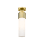Innovations Lighting Bolivar 4" Wide Flush Mount Ceiling Fixture Brushed Brass / Matte White