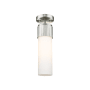 Innovations Lighting Bolivar 4" Wide Flush Mount Ceiling Fixture Satin Nickel / Matte White
