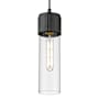 Innovations Lighting Bolivar 12" Tall Mini Pendant with Clear Glass Shade Matte Black
