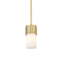 Innovations Lighting Bolivar 4" Wide Mini Pendant Brushed Brass / Matte White