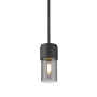 Innovations Lighting Bolivar 4" Wide Mini Pendant Matte Black / Plated Smoke