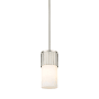 Innovations Lighting Bolivar 4" Wide Mini Pendant Satin Nickel / Matte White