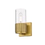 Innovations Lighting Bolivar 7" Tall Wall Sconce Brushed Brass / Clear