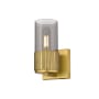 Innovations Lighting Bolivar 7" Tall Wall Sconce Brushed Brass / Plated Smoke