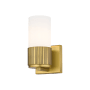 Innovations Lighting Bolivar 7" Tall Wall Sconce Brushed Brass / Matte White